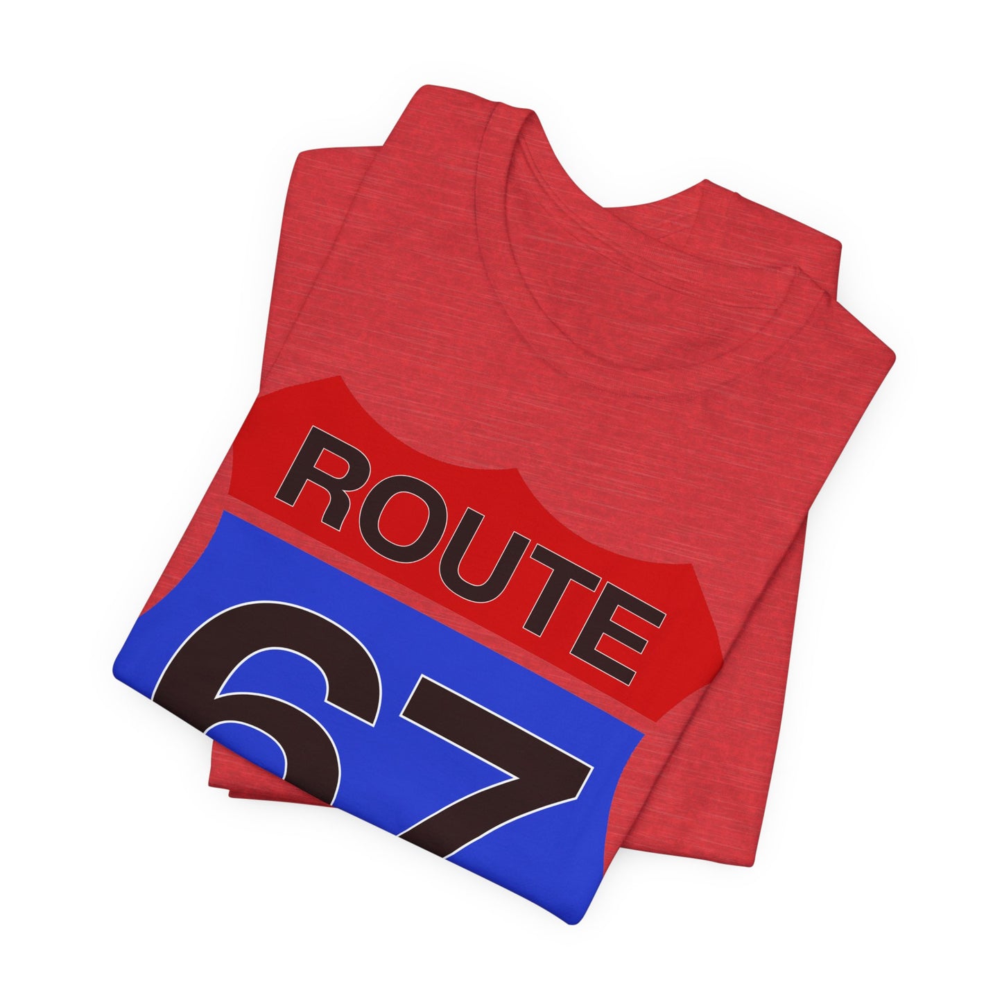 Red & Blue Route 67 – Unisex Tee