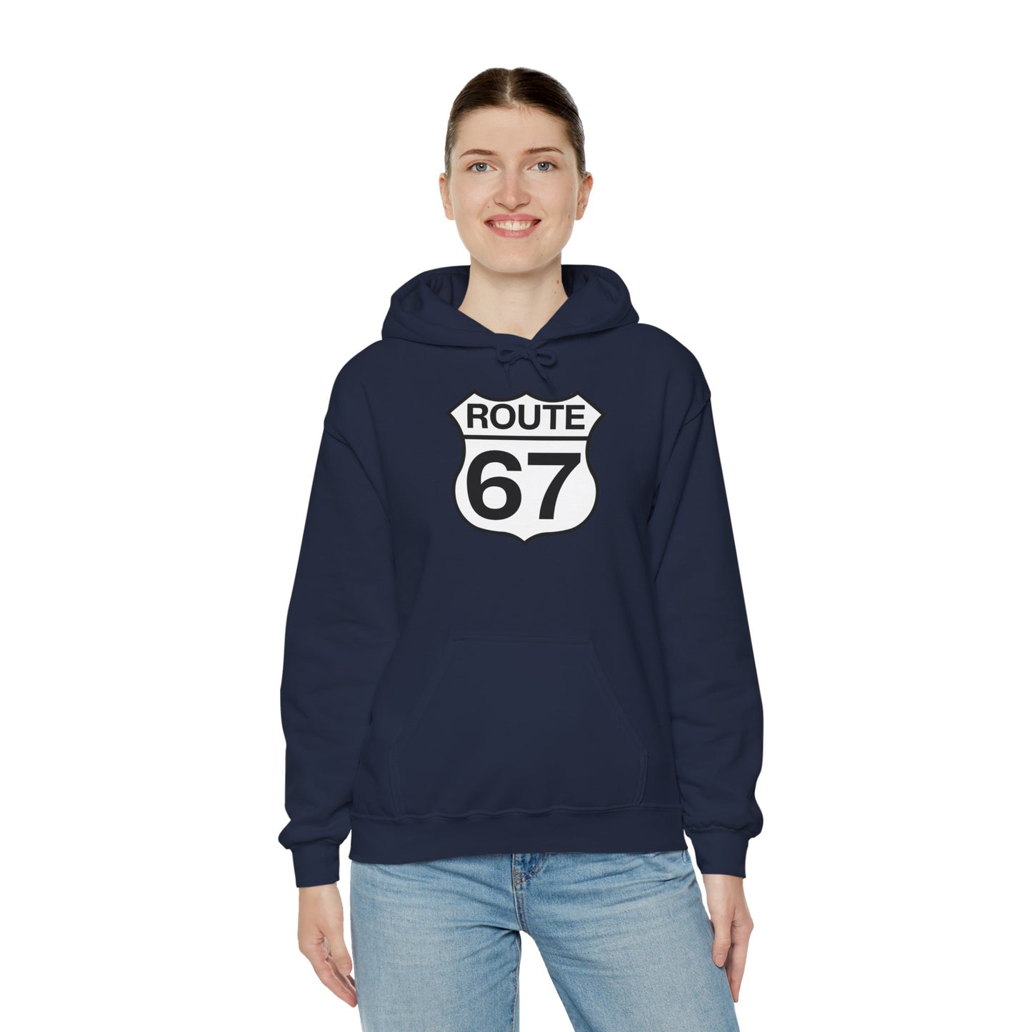 Classic Black & White Route 67 -- Unisex Hoodie