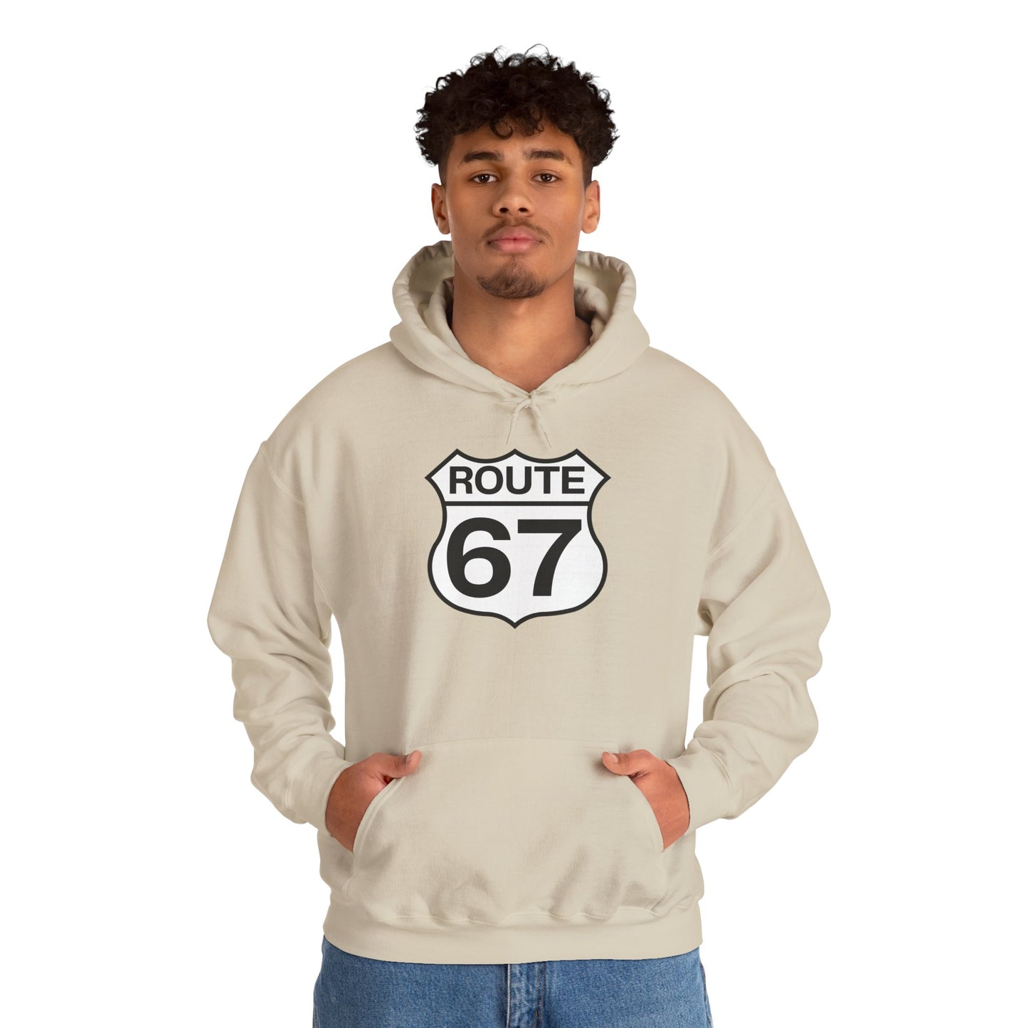 Classic Black & White Route 67 -- Unisex Hoodie