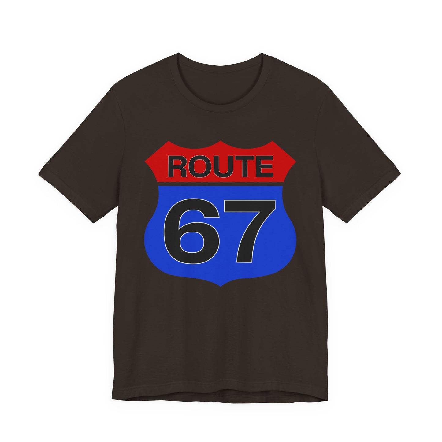 Red & Blue Route 67 – Unisex Tee