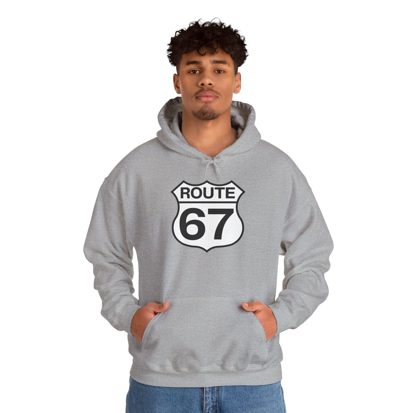 Classic Black & White Route 67 -- Unisex Hoodie