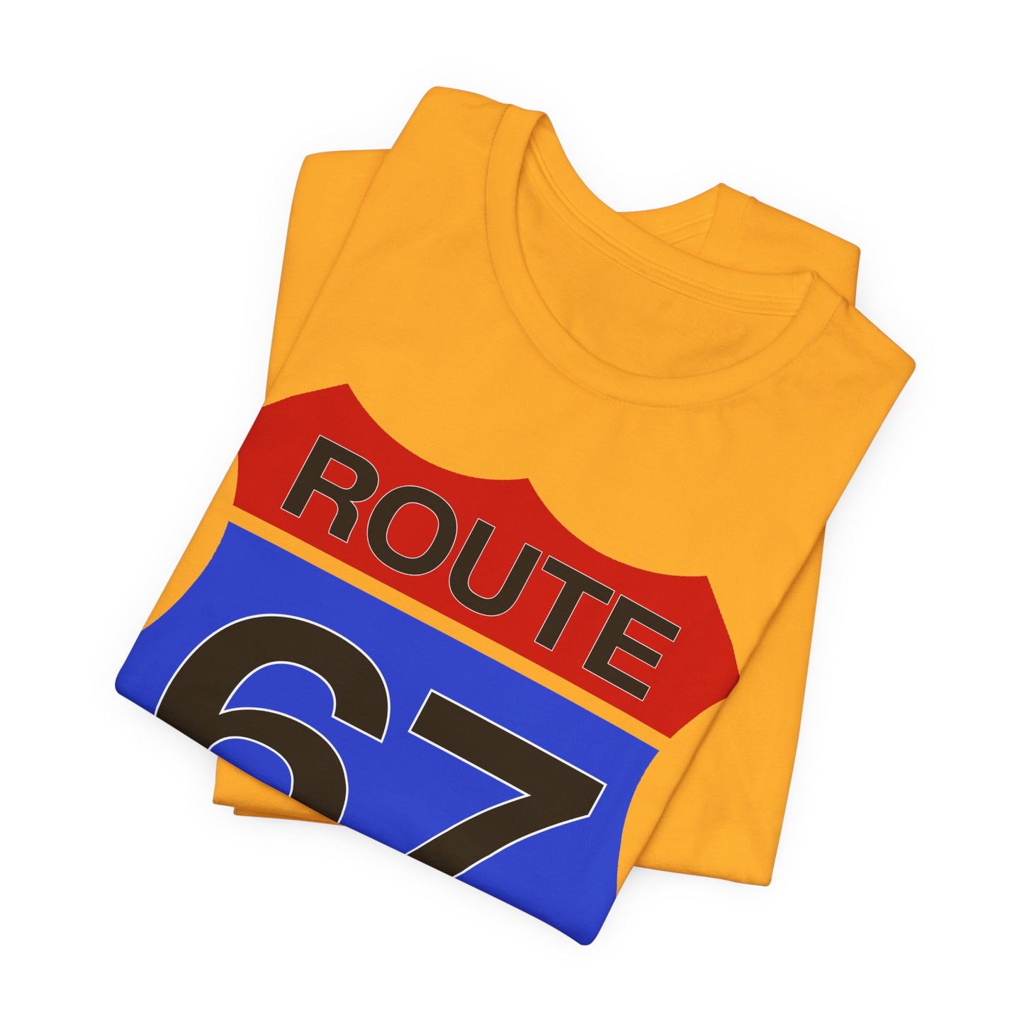 Red & Blue Route 67 – Unisex Tee