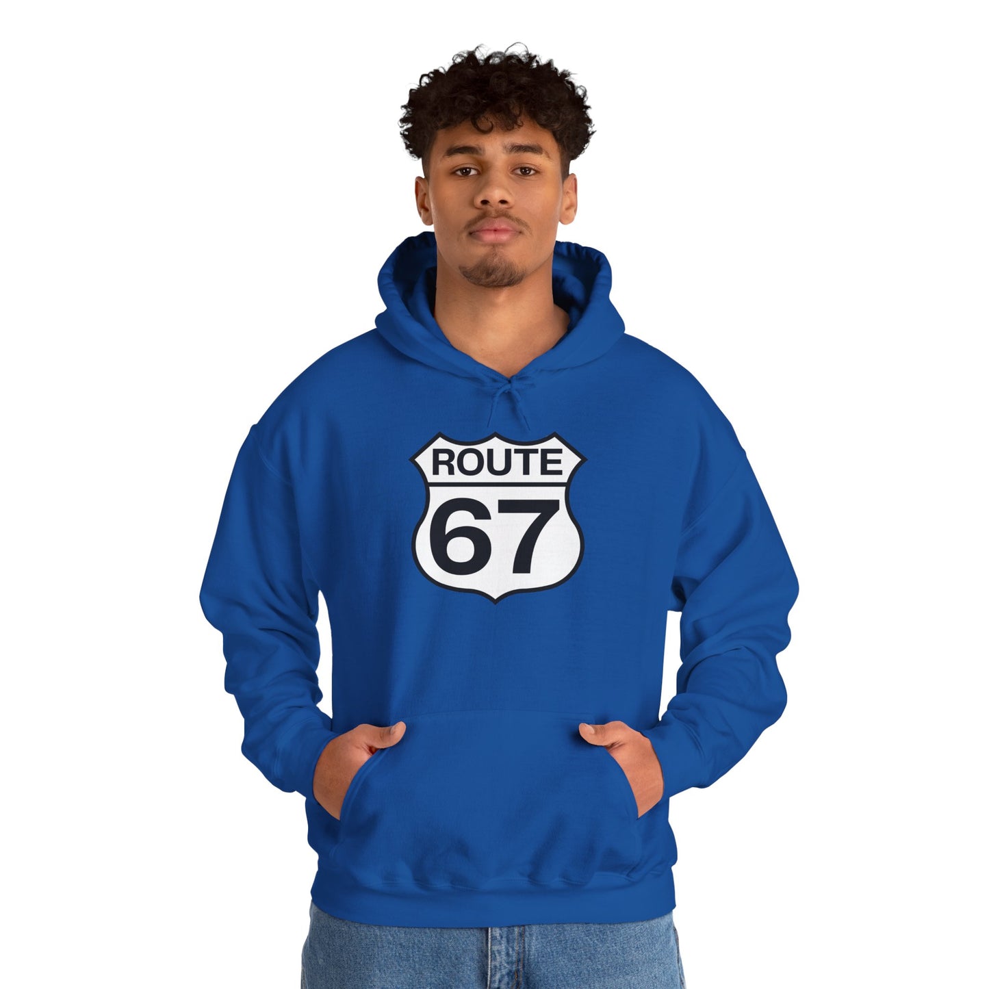 Classic Black & White Route 67 -- Unisex Hoodie