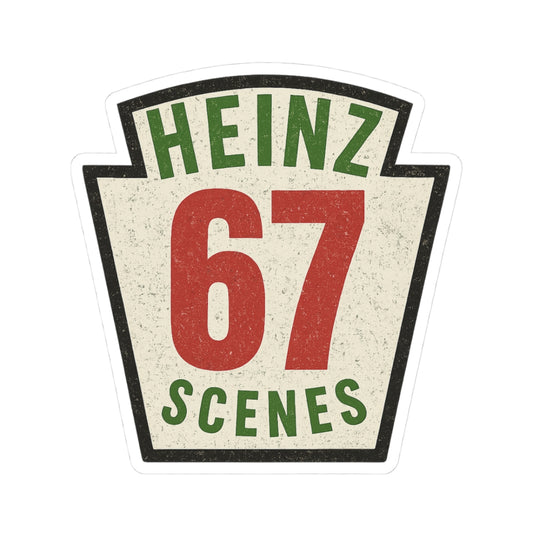 Vintage Shield “67 Scenes” Sticker — Vinyl Kiss-Cut