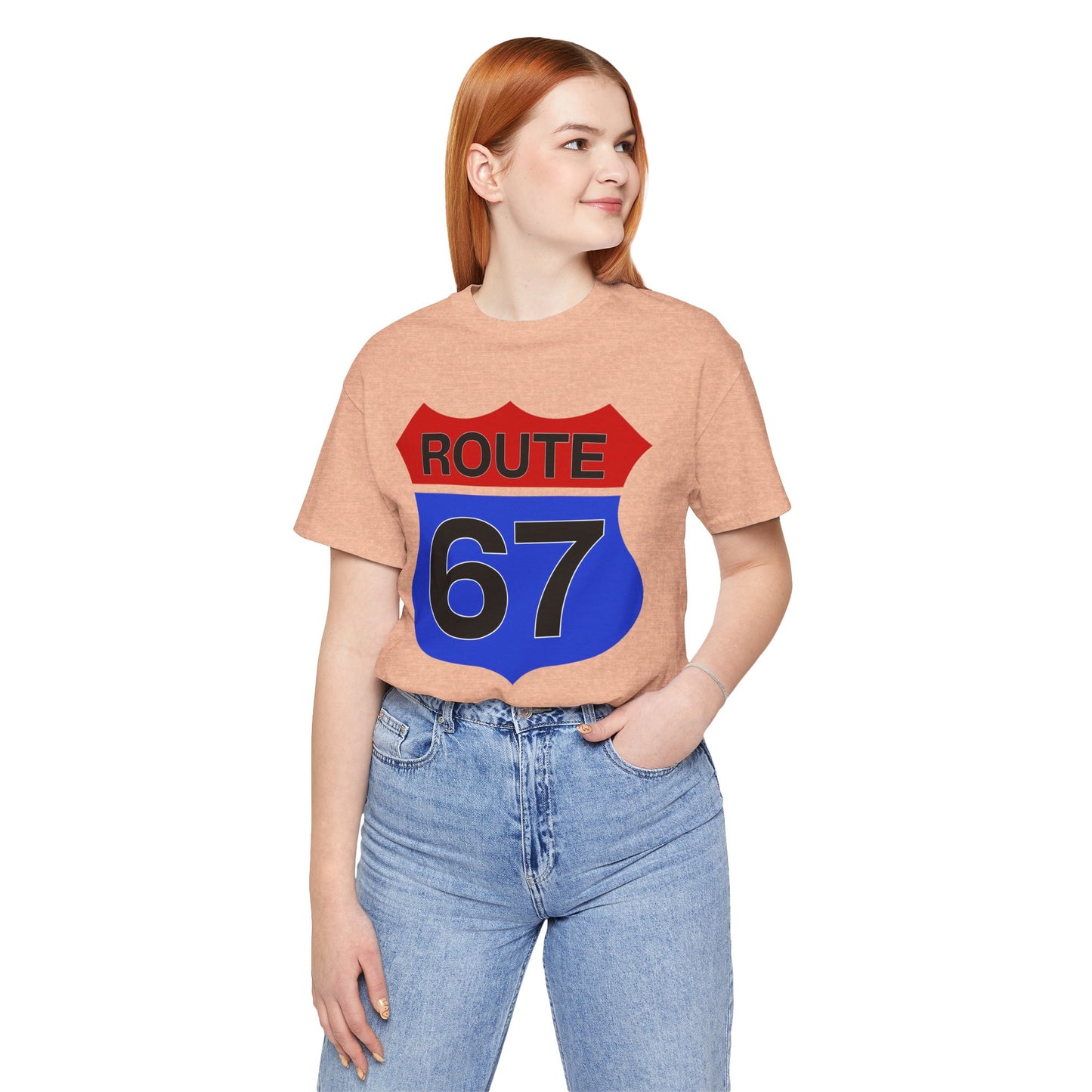 Red & Blue Route 67 – Unisex Tee