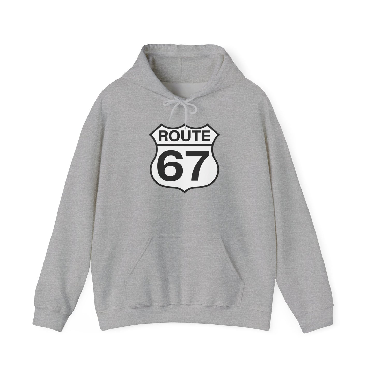 Classic Black & White Route 67 -- Unisex Hoodie