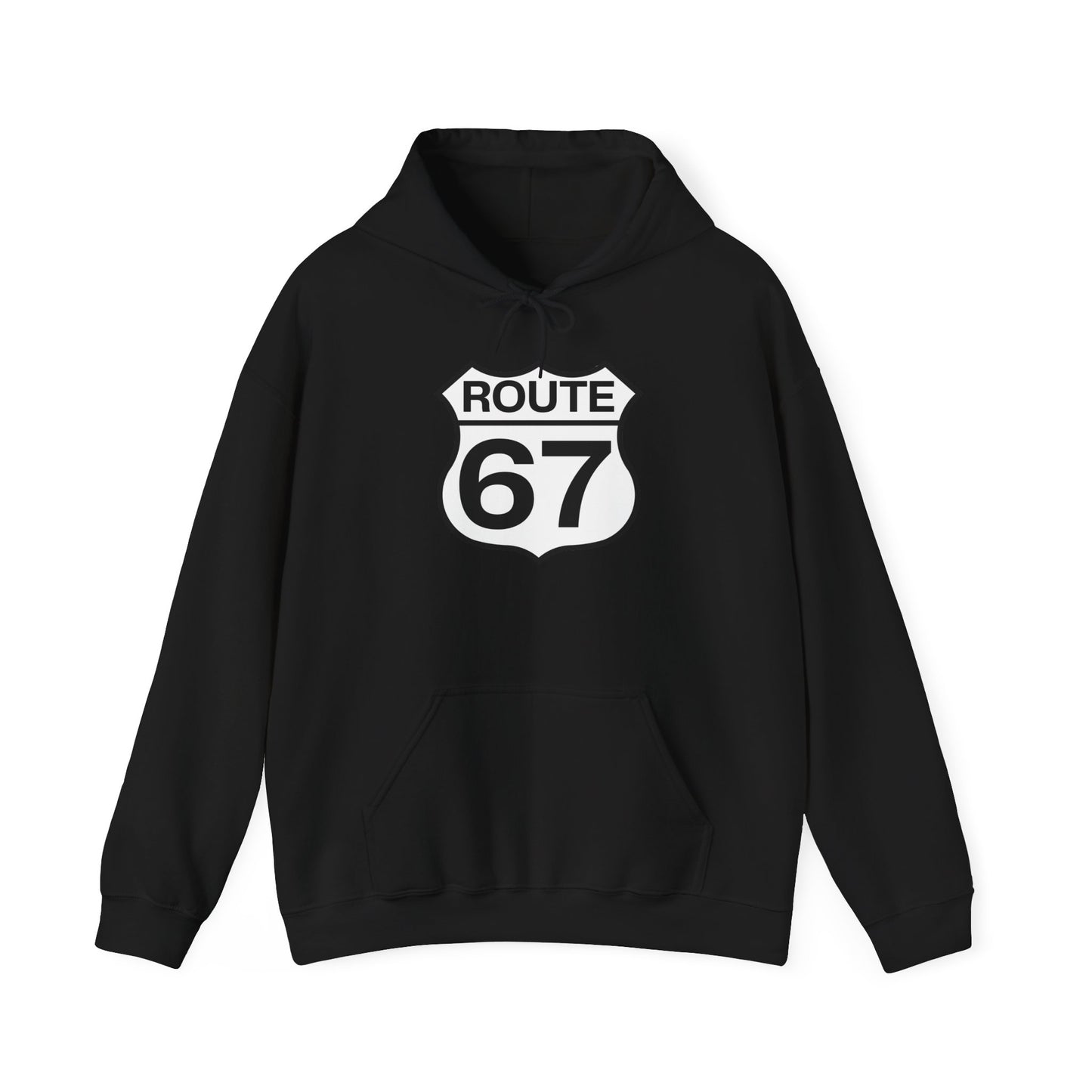 Classic Black & White Route 67 -- Unisex Hoodie