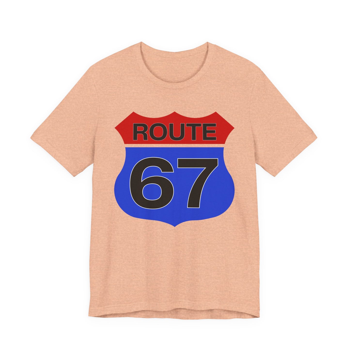 Red & Blue Route 67 – Unisex Tee