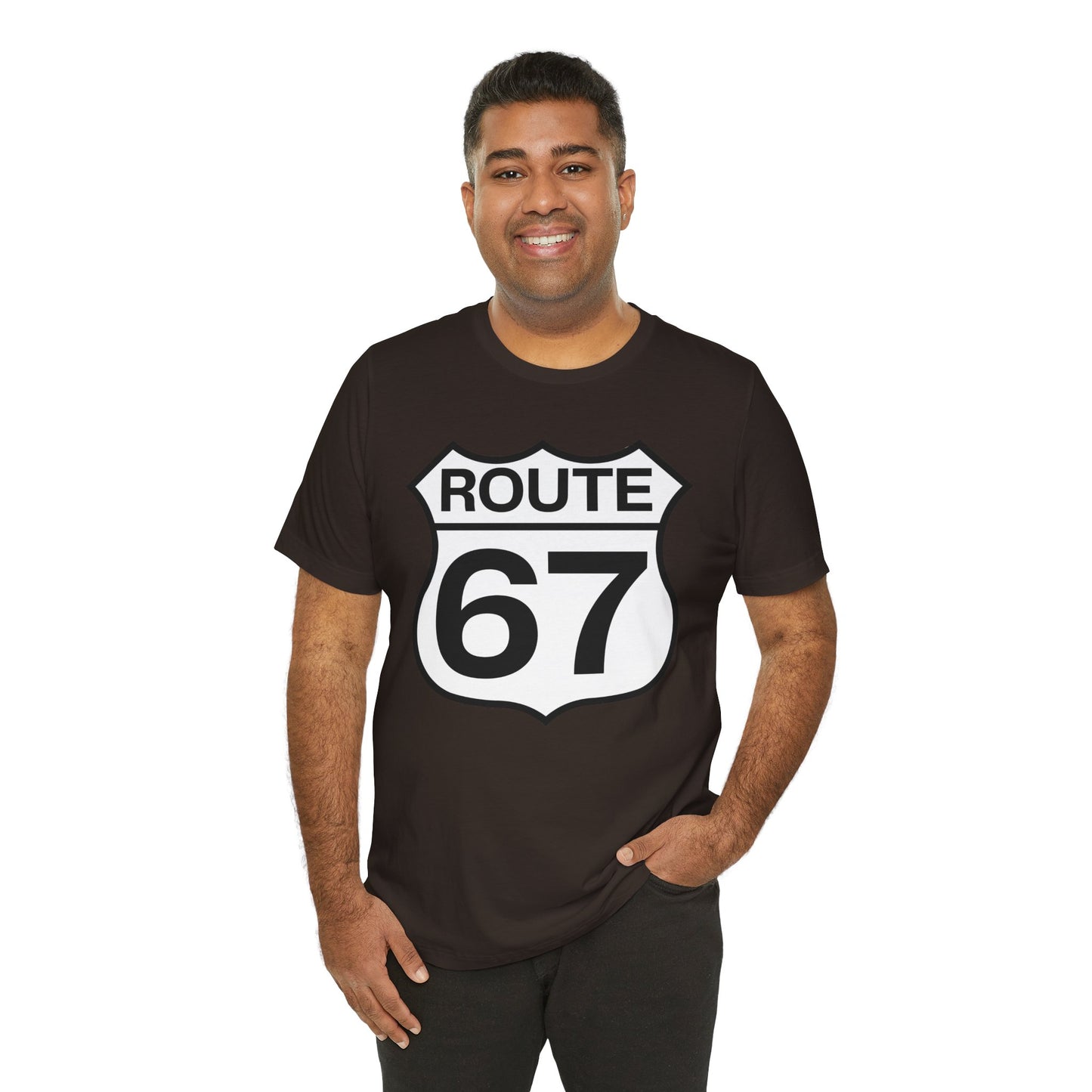 Classic Black & White Route 67 – Unisex Tee