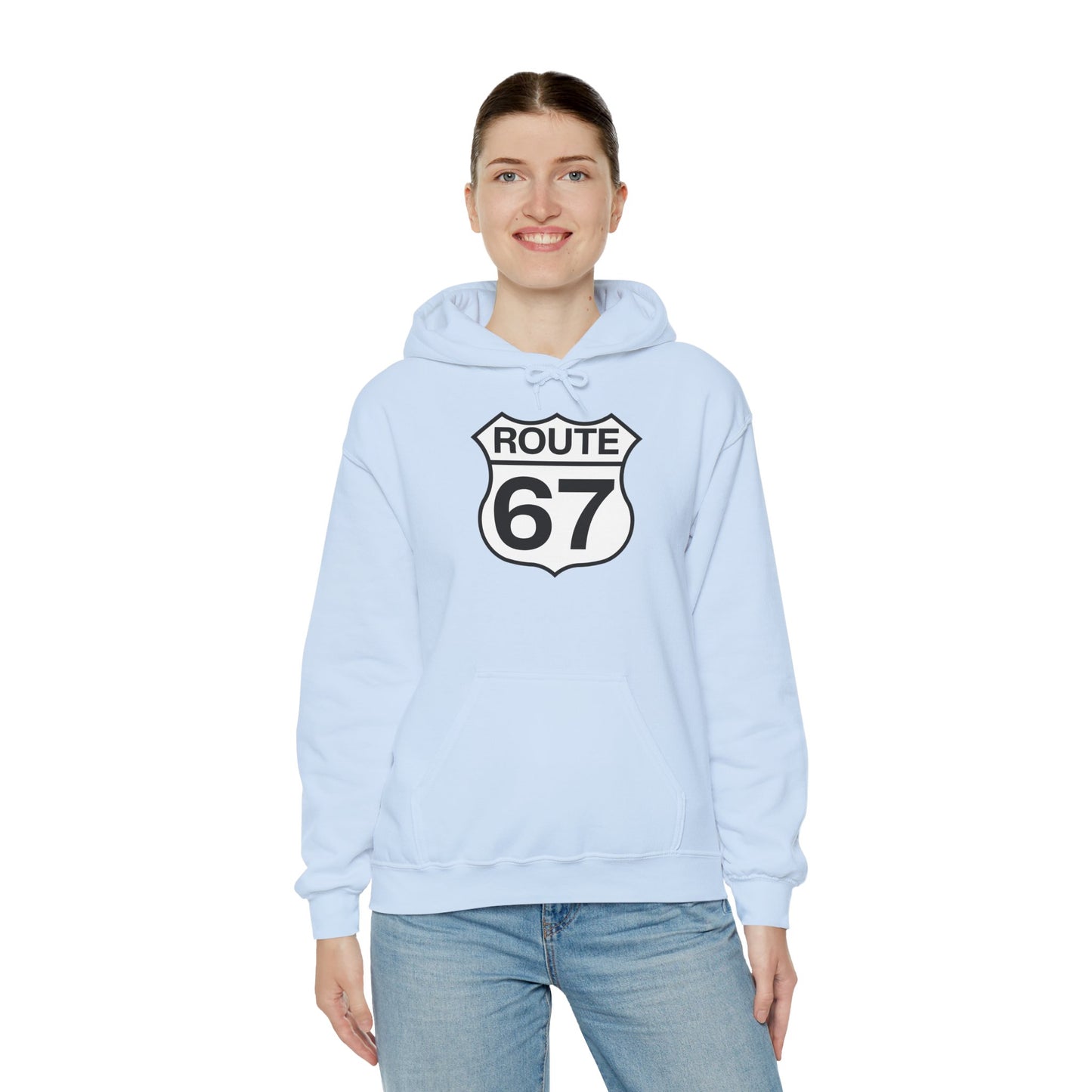 Classic Black & White Route 67 -- Unisex Hoodie