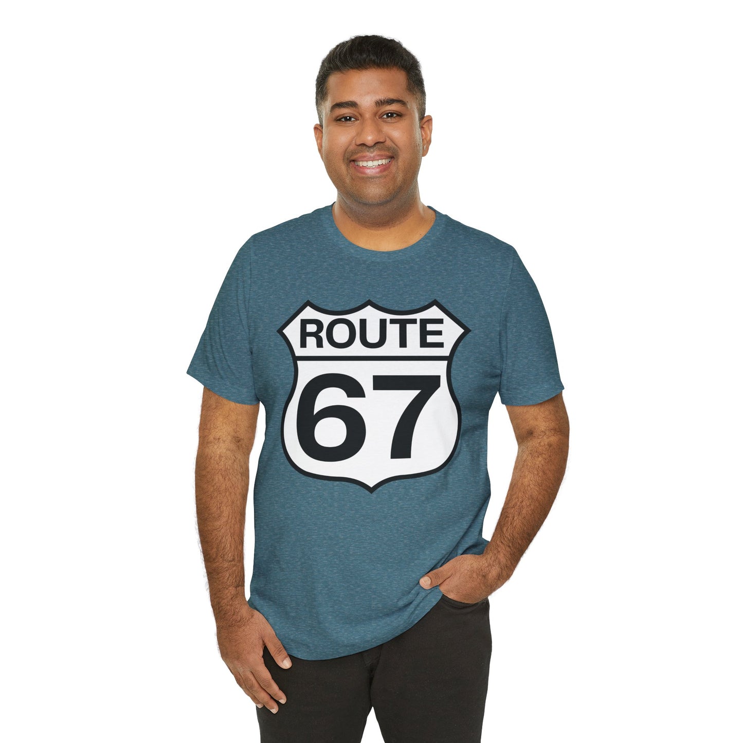 Classic Black & White Route 67 – Unisex Tee
