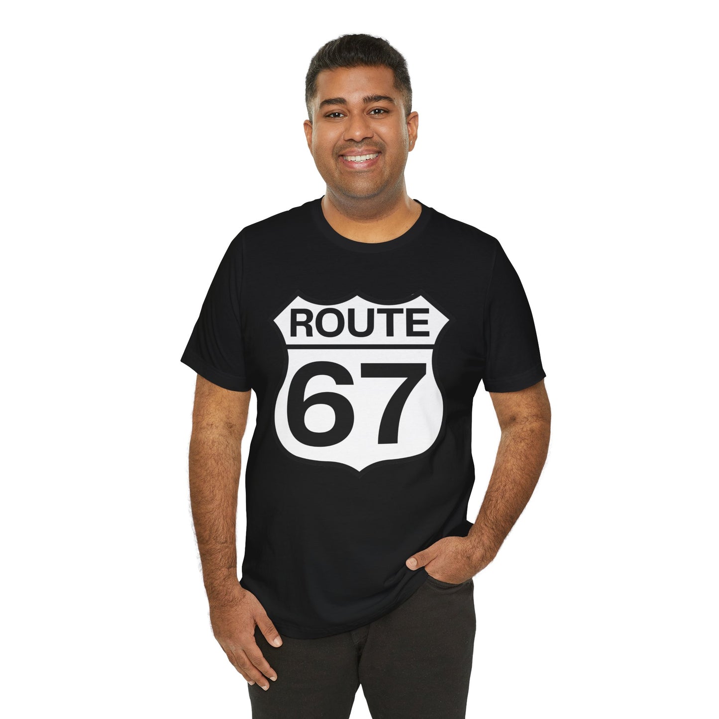 Classic Black & White Route 67 – Unisex Tee