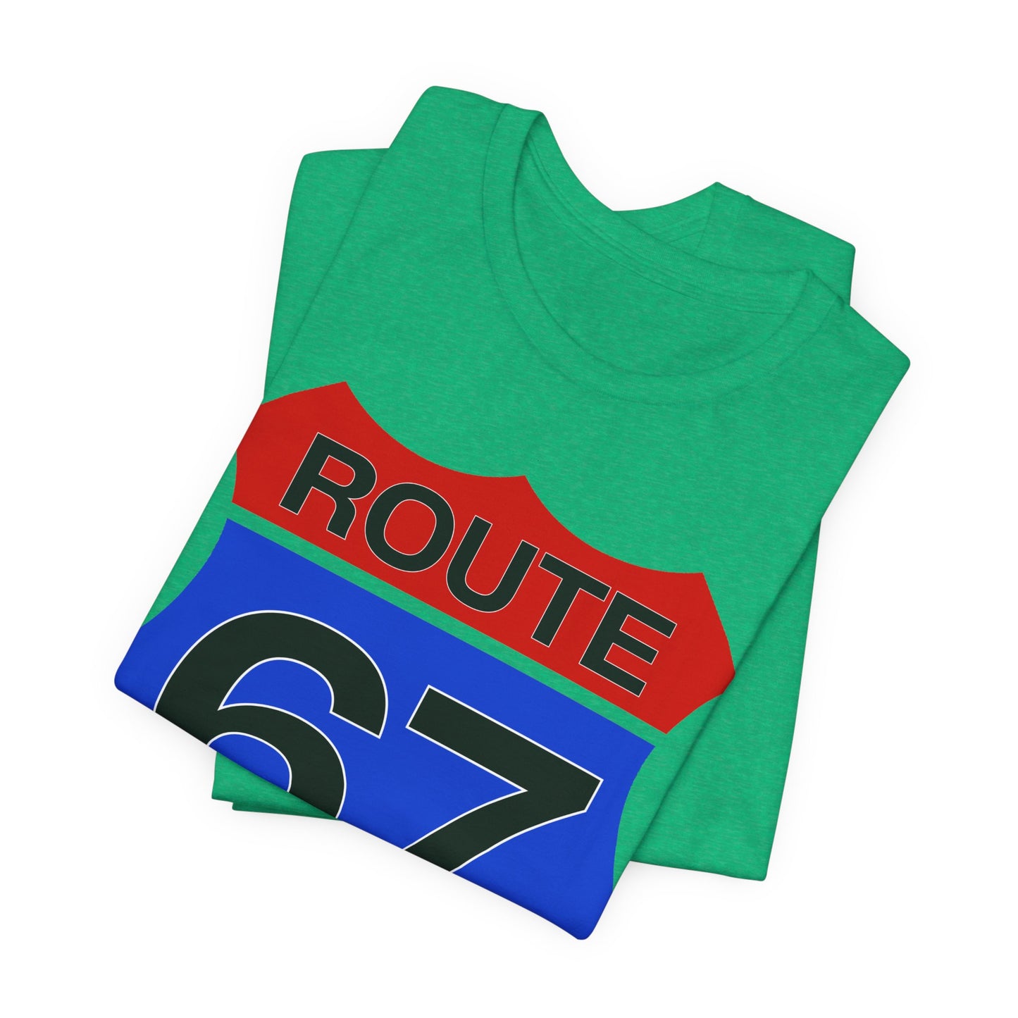 Red & Blue Route 67 – Unisex Tee