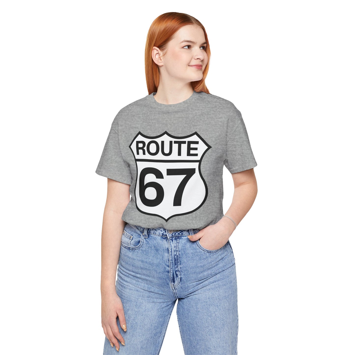 Classic Black & White Route 67 – Unisex Tee
