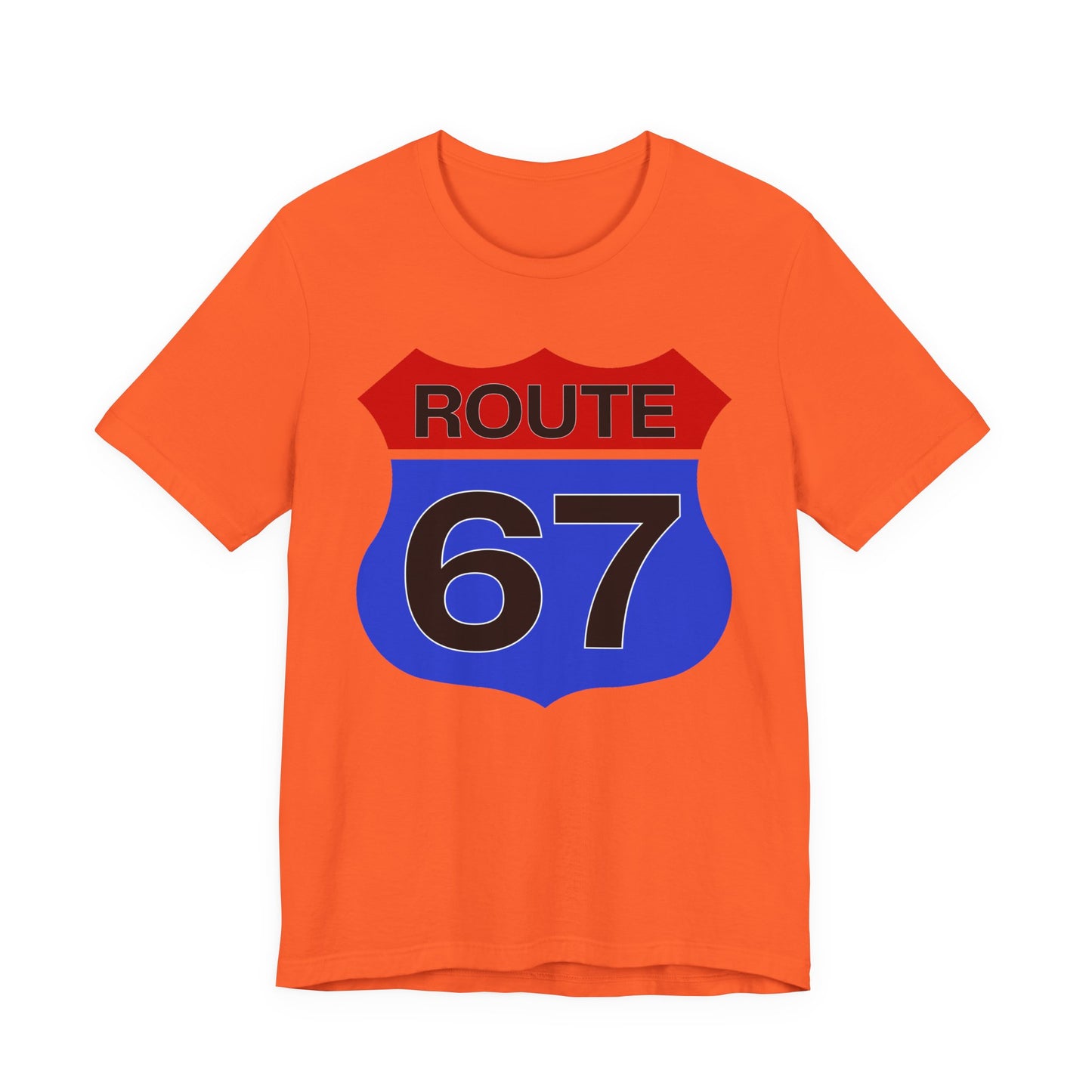 Red & Blue Route 67 – Unisex Tee