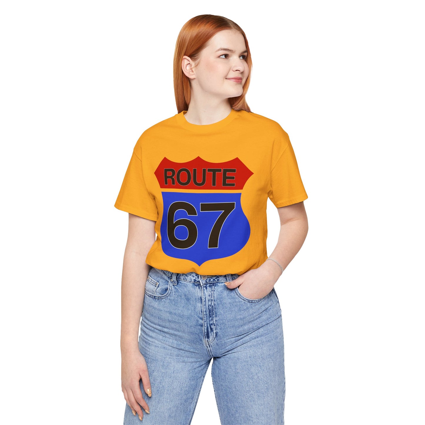 Red & Blue Route 67 – Unisex Tee