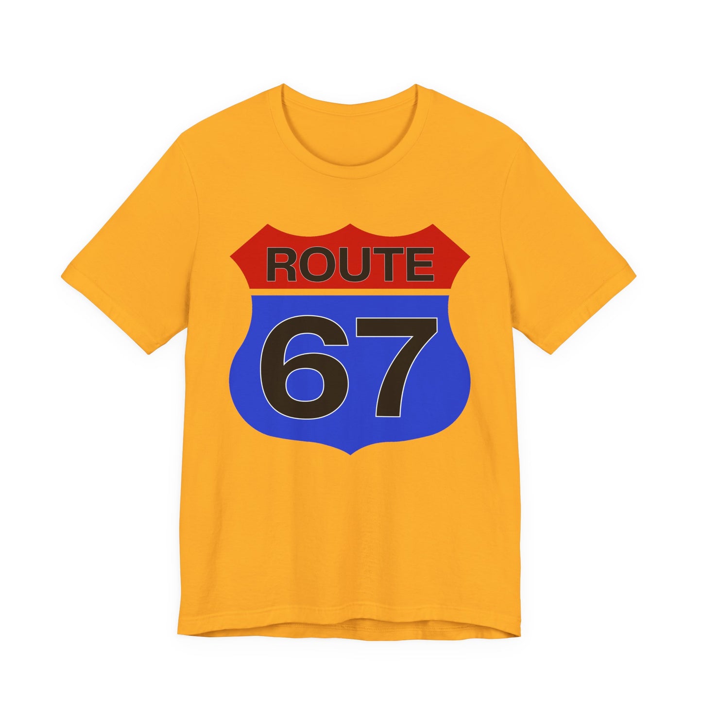 Red & Blue Route 67 – Unisex Tee