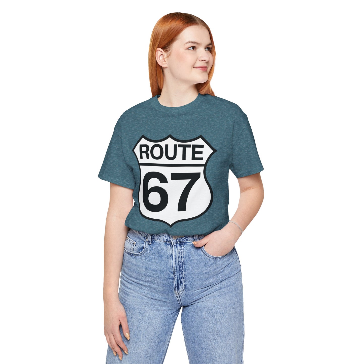 Classic Black & White Route 67 – Unisex Tee