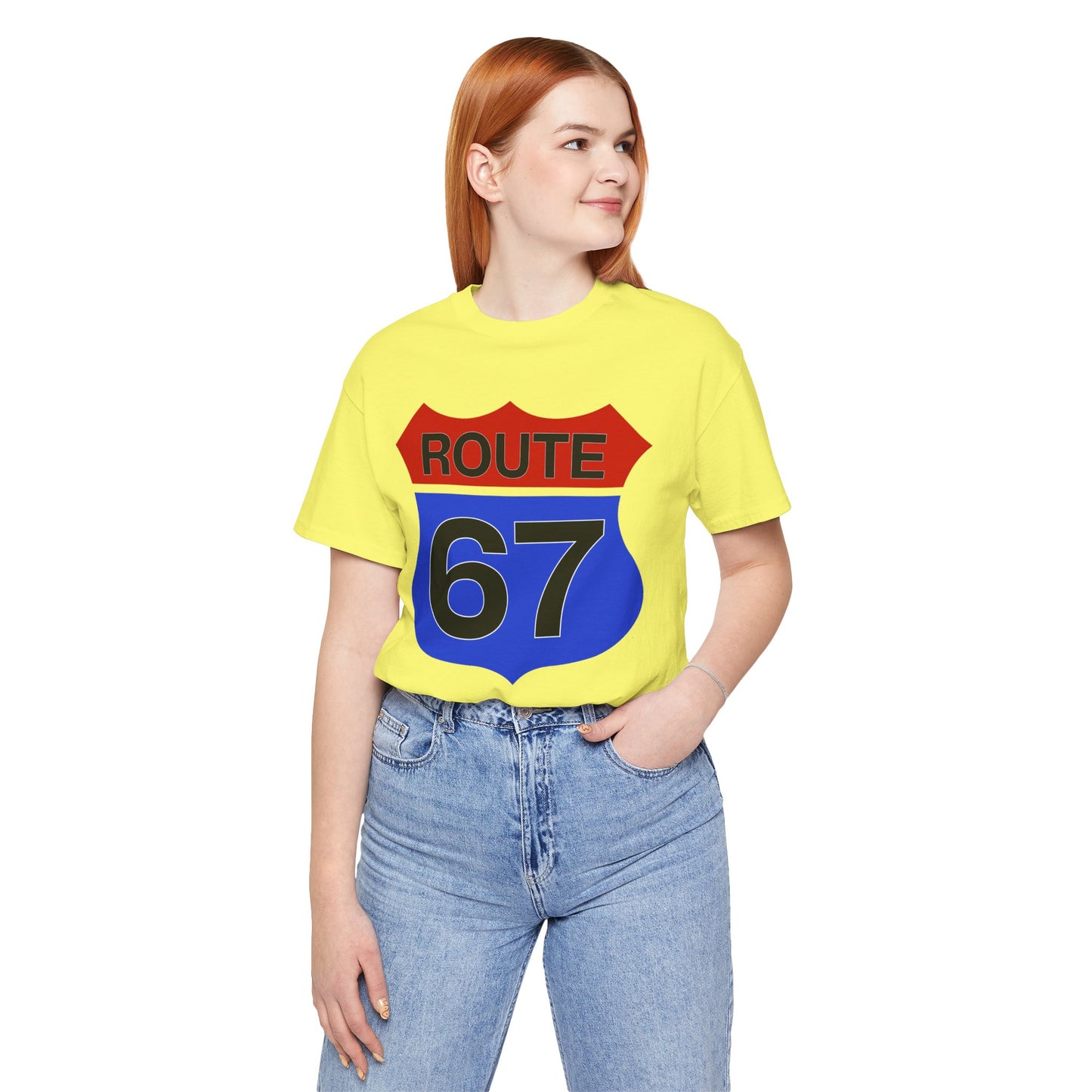 Red & Blue Route 67 – Unisex Tee