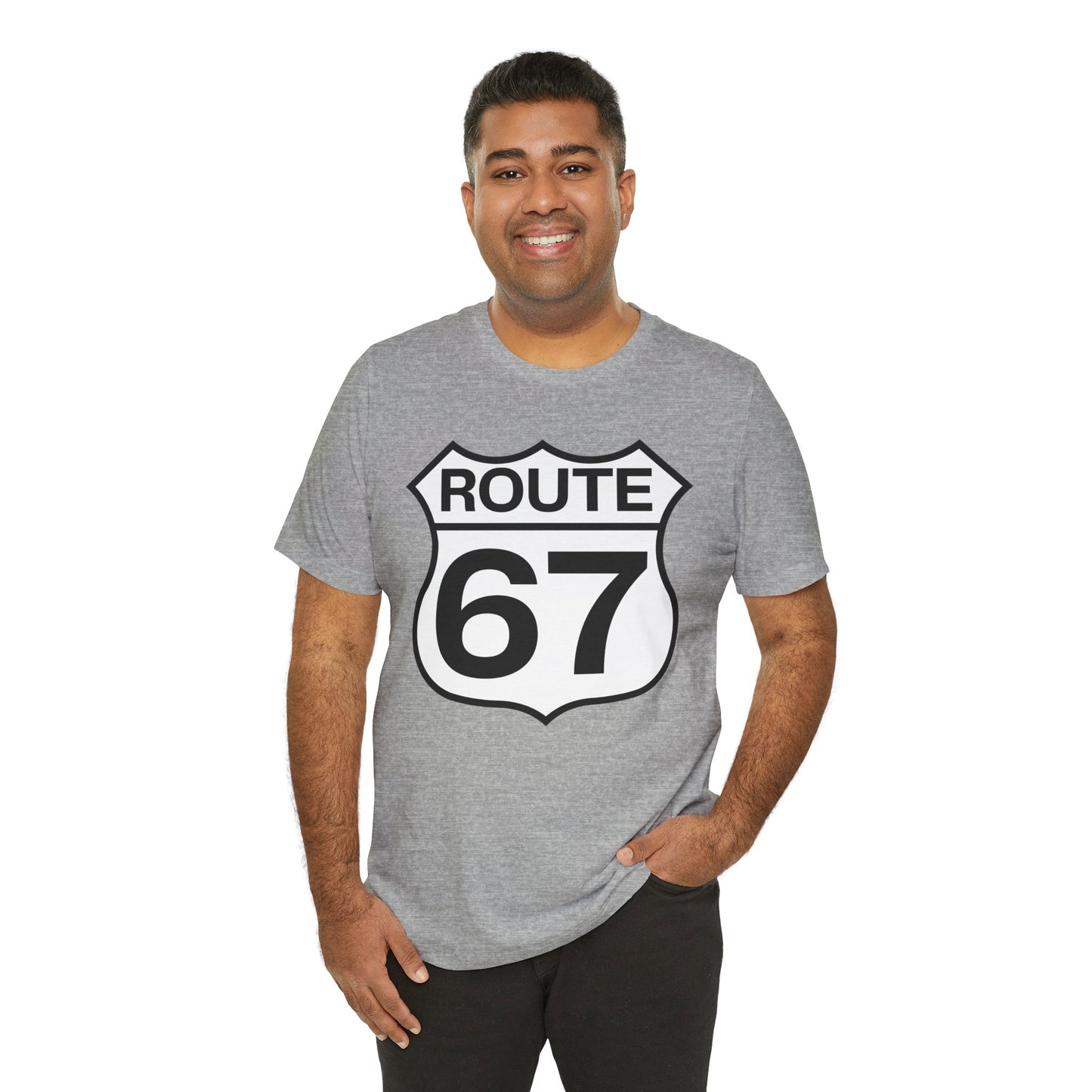 Classic Black & White Route 67 – Unisex Tee