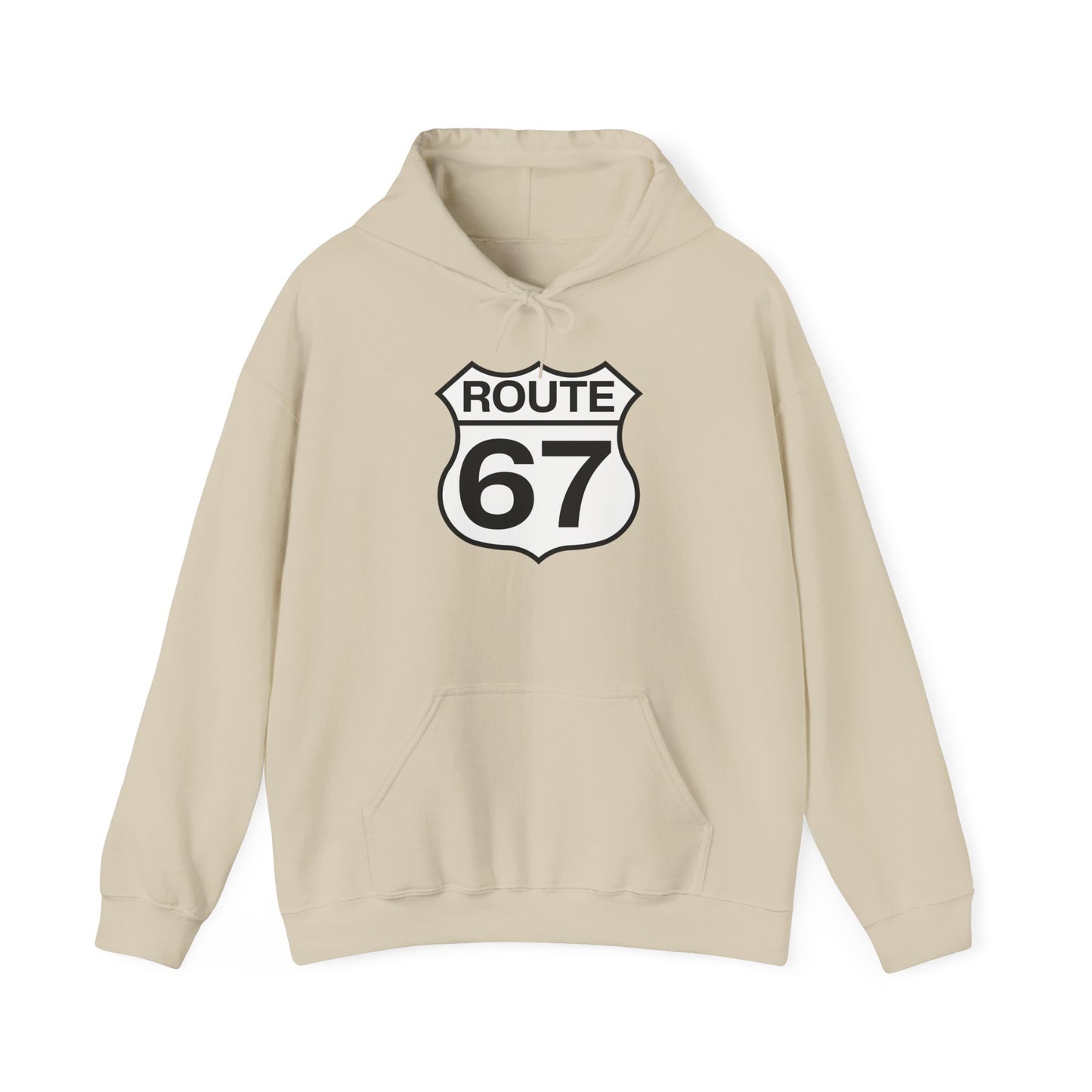 Classic Black & White Route 67 -- Unisex Hoodie
