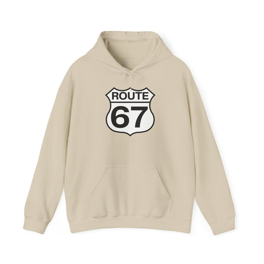 Classic Black & White Route 67 -- Unisex Hoodie