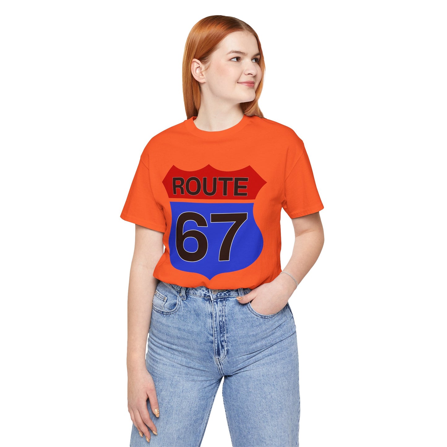 Red & Blue Route 67 – Unisex Tee