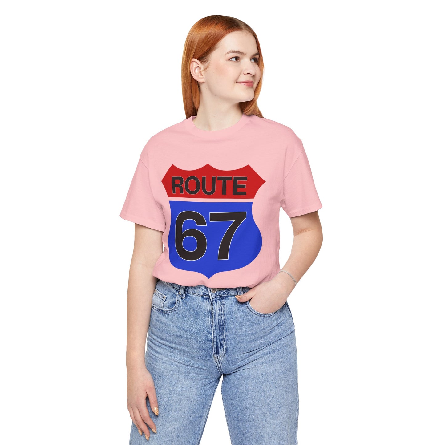 Red & Blue Route 67 – Unisex Tee