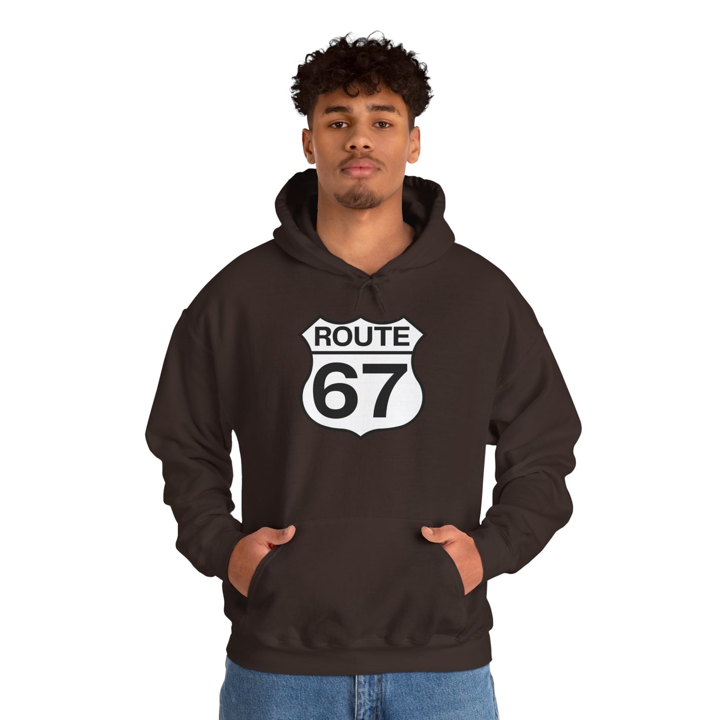 Classic Black & White Route 67 -- Unisex Hoodie