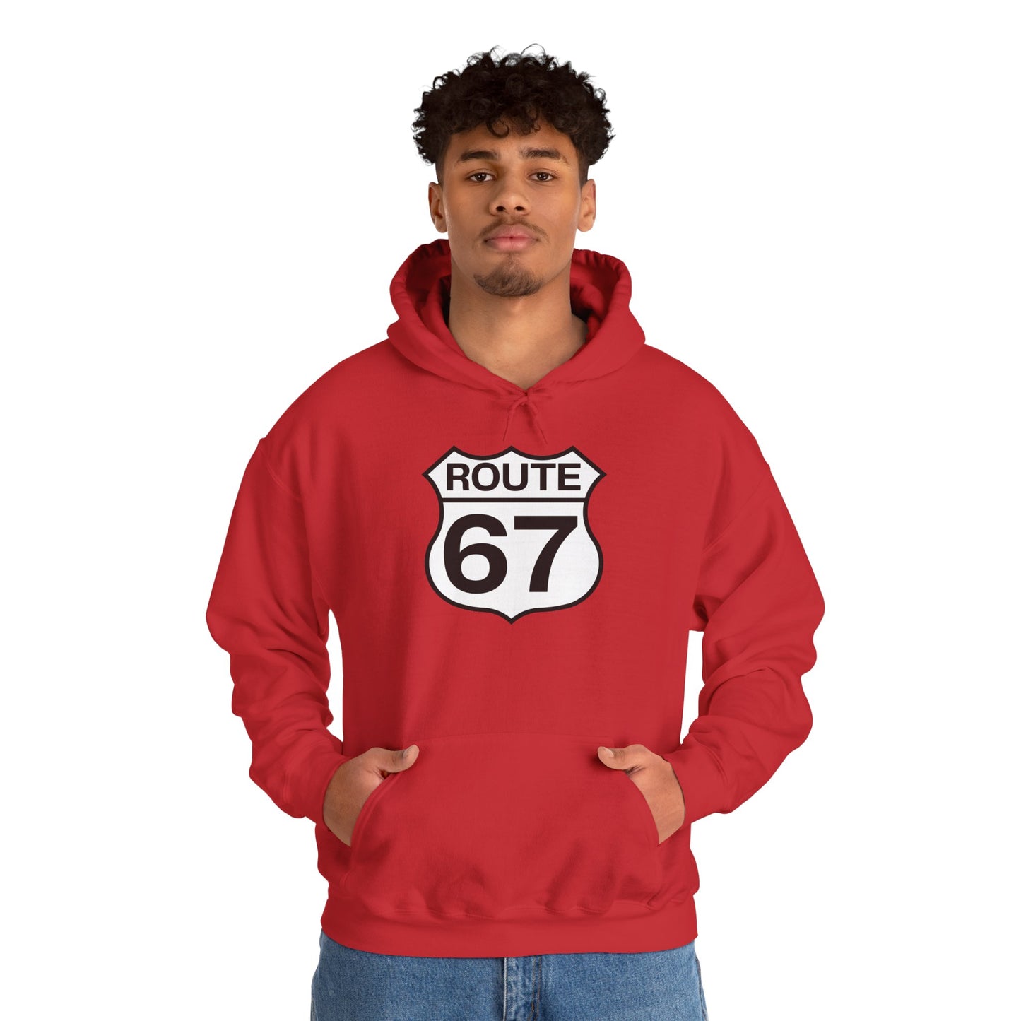 Classic Black & White Route 67 -- Unisex Hoodie