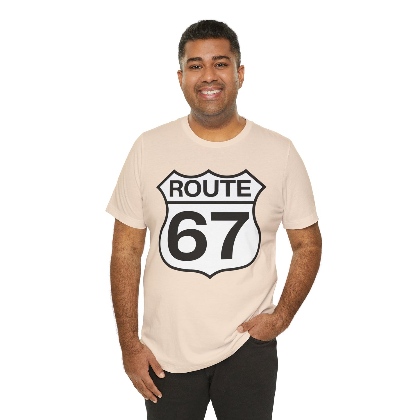 Classic Black & White Route 67 – Unisex Tee