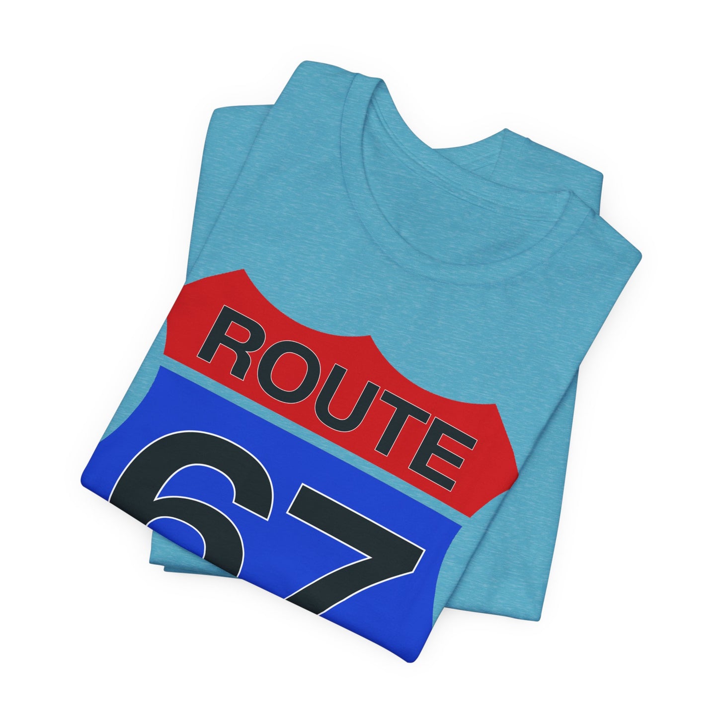 Red & Blue Route 67 – Unisex Tee