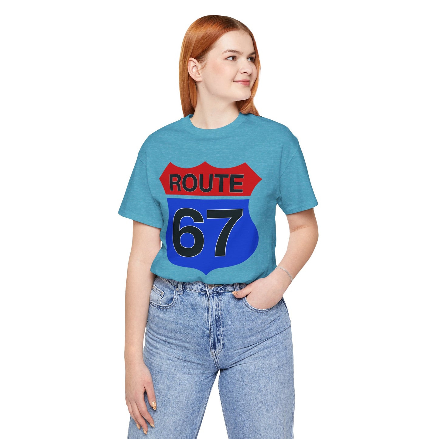 Red & Blue Route 67 – Unisex Tee