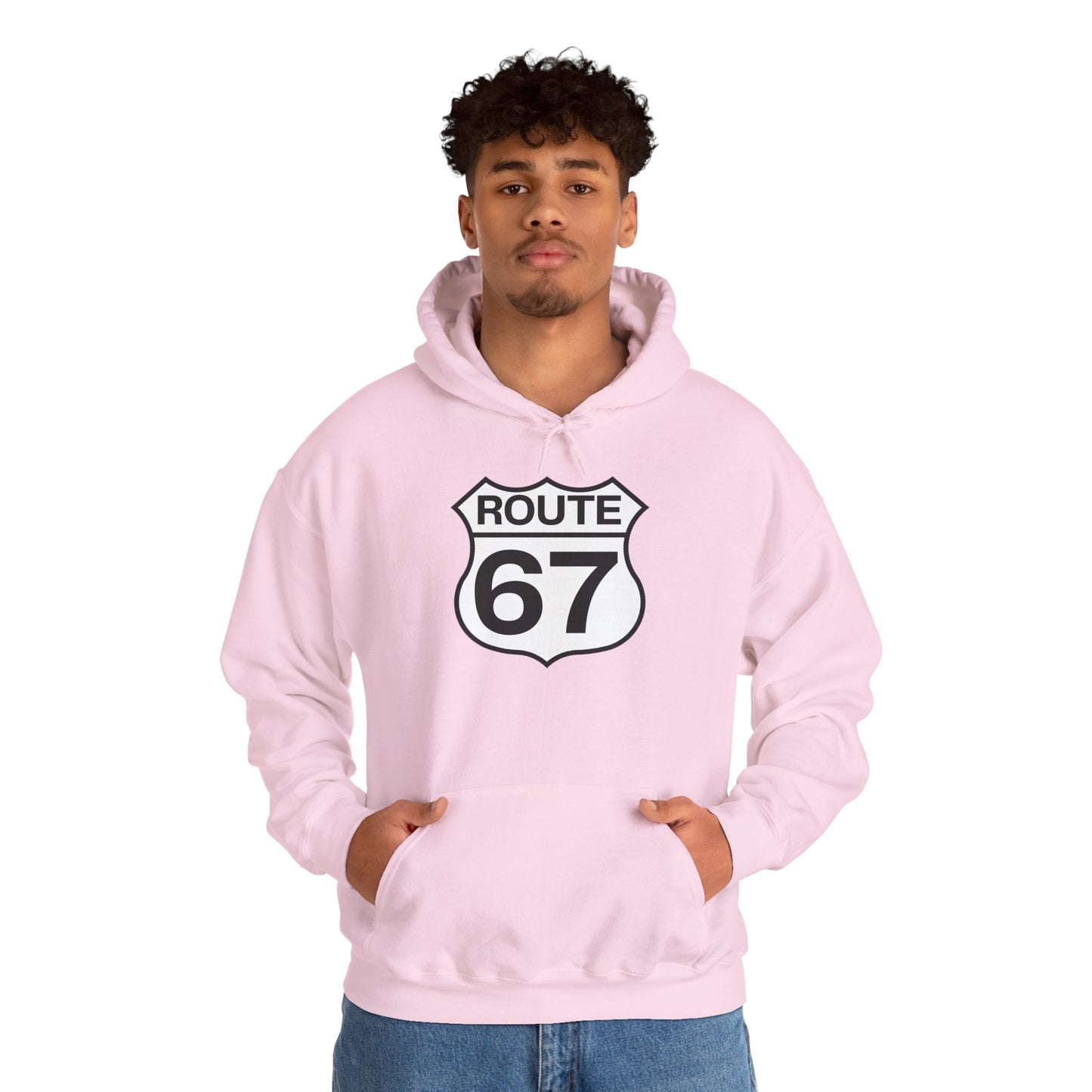 Classic Black & White Route 67 -- Unisex Hoodie