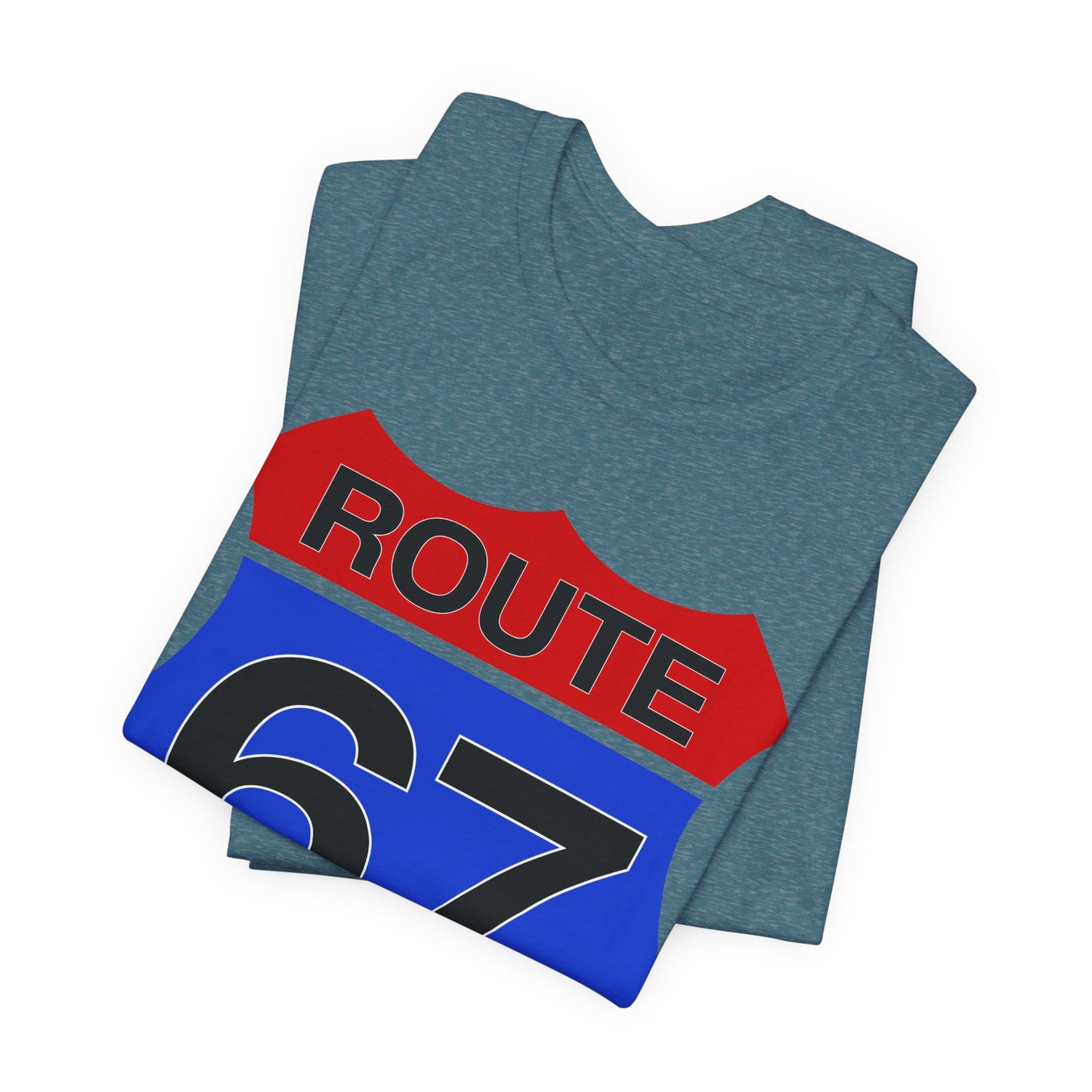 Red & Blue Route 67 – Unisex Tee