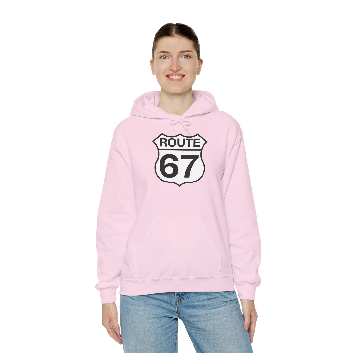 Classic Black & White Route 67 -- Unisex Hoodie