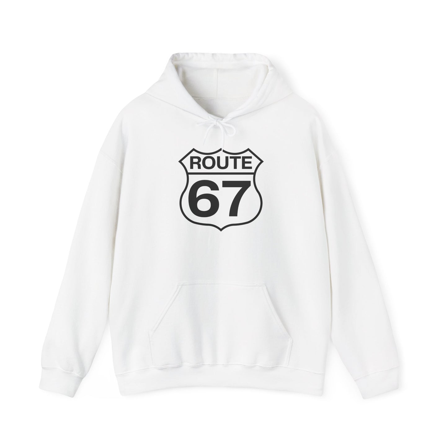 Classic Black & White Route 67 -- Unisex Hoodie