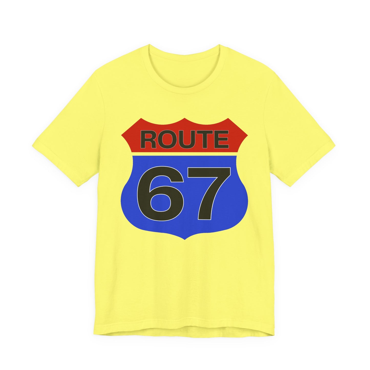 Red & Blue Route 67 – Unisex Tee