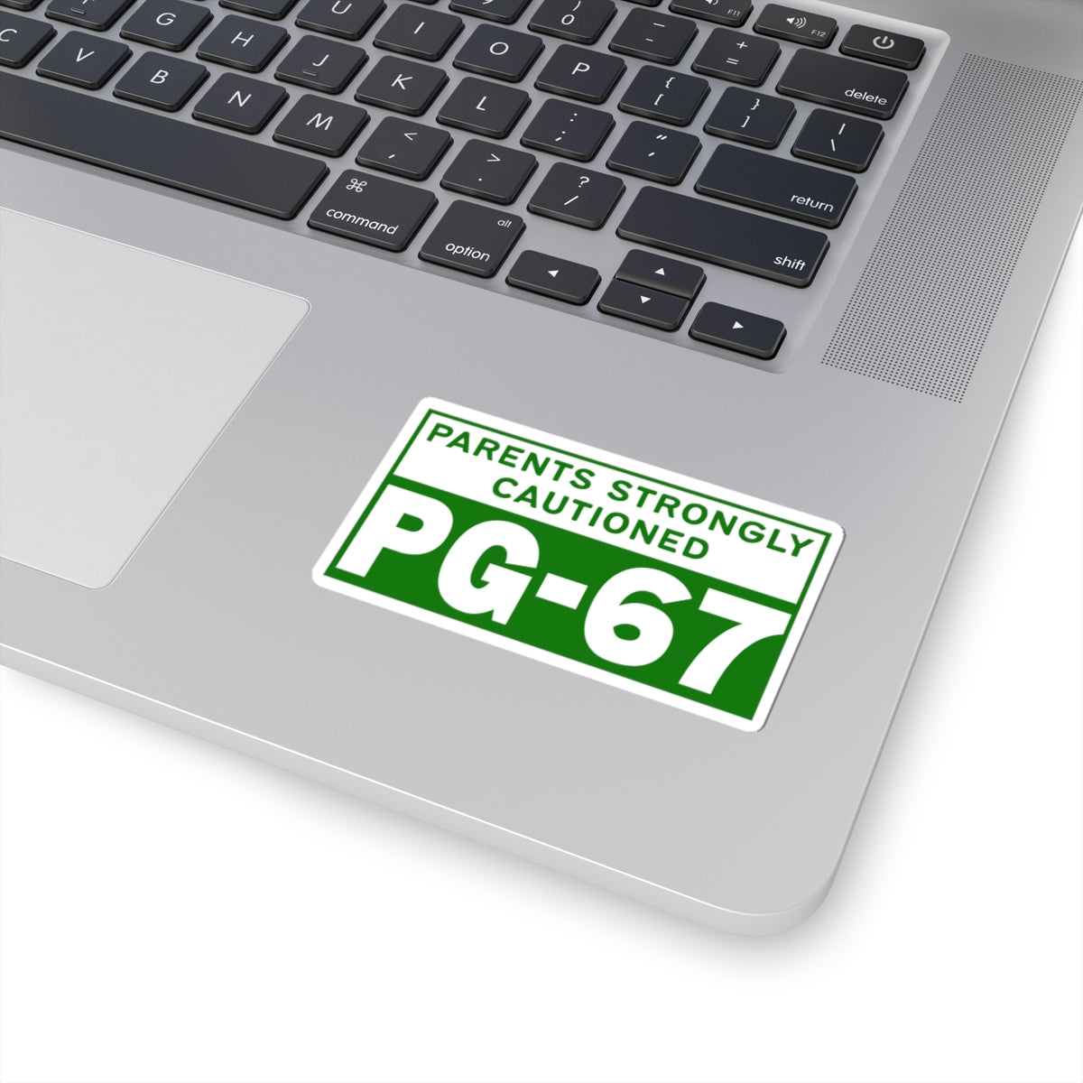 PG-67 Rating Sticker — Vinyl Kiss-Cut