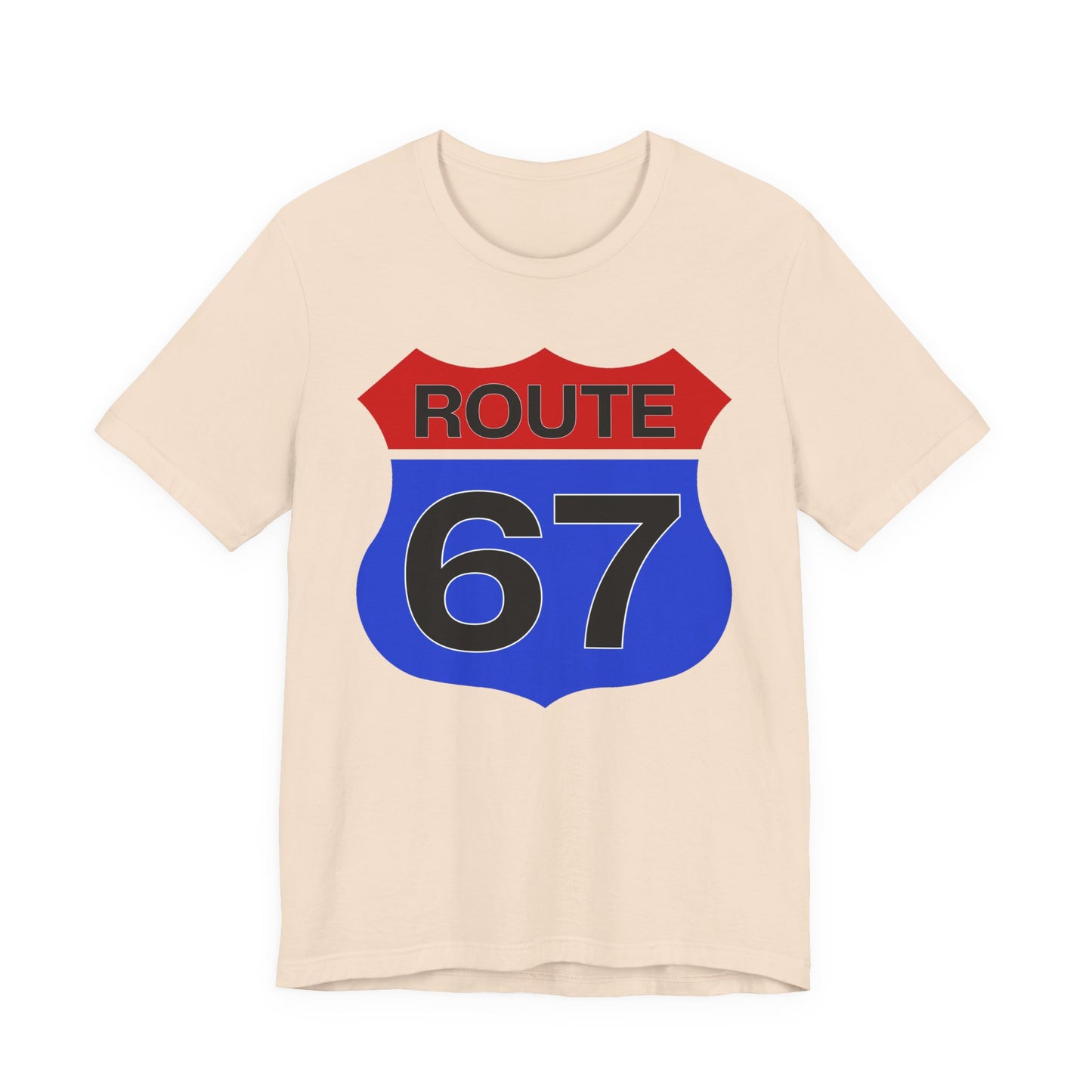 Red & Blue Route 67 – Unisex Tee
