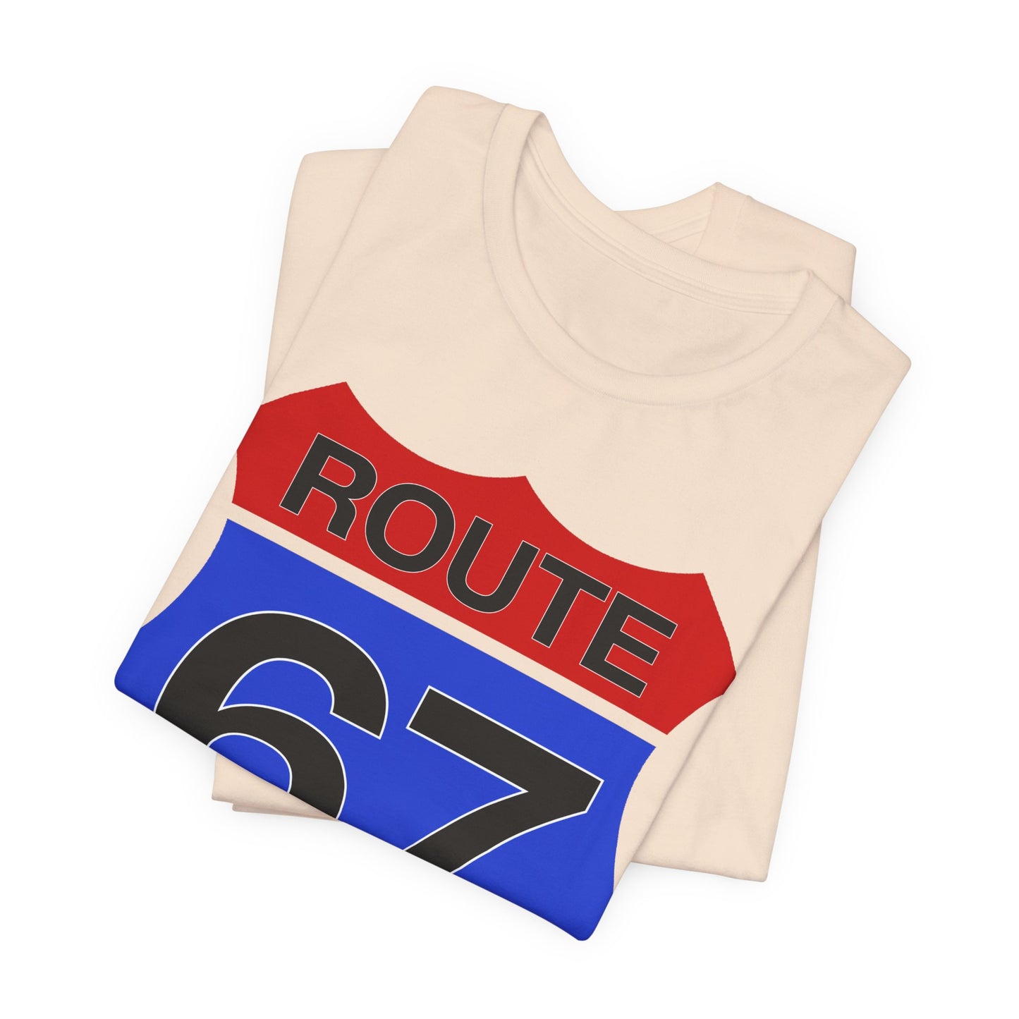 Red & Blue Route 67 – Unisex Tee