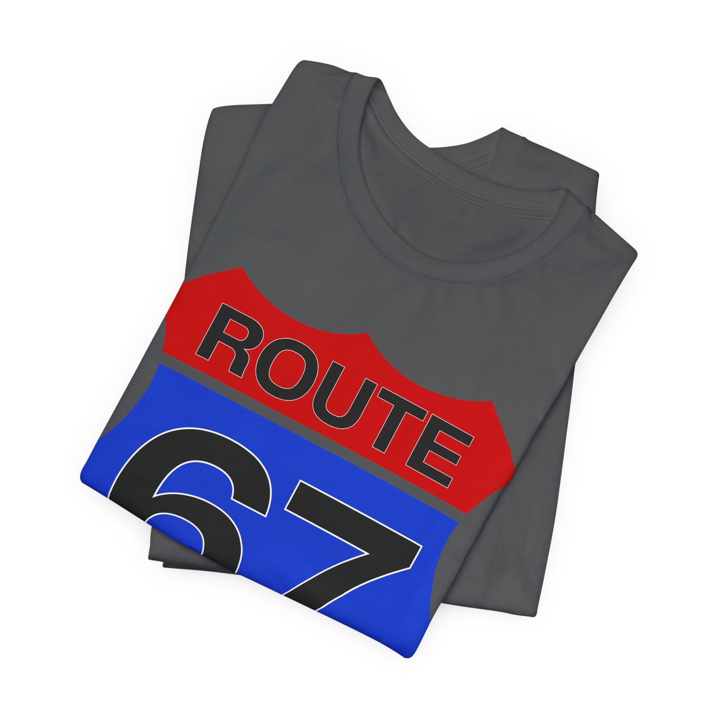 Red & Blue Route 67 – Unisex Tee