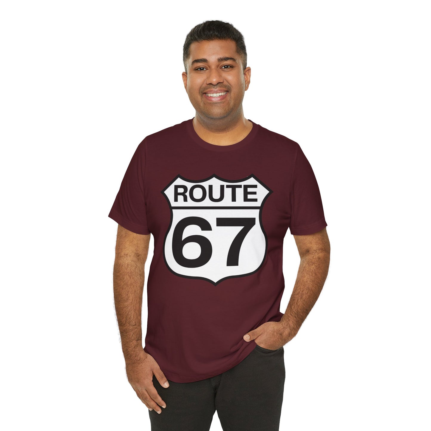 Classic Black & White Route 67 – Unisex Tee