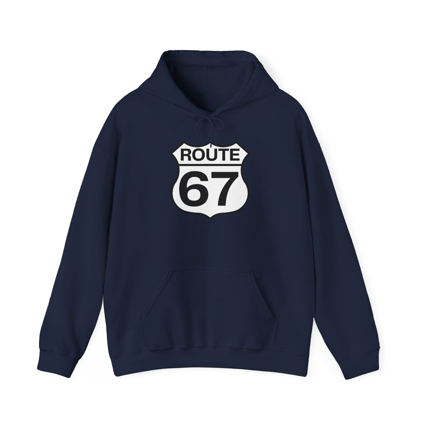 Classic Black & White Route 67 -- Unisex Hoodie