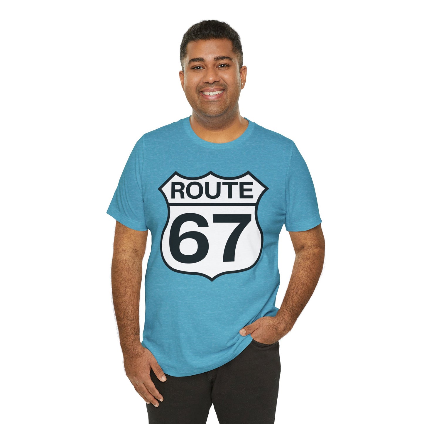 Classic Black & White Route 67 – Unisex Tee