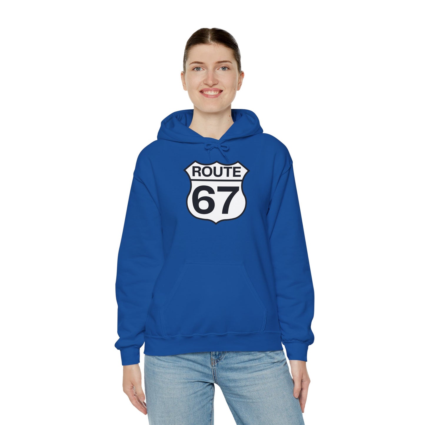 Classic Black & White Route 67 -- Unisex Hoodie