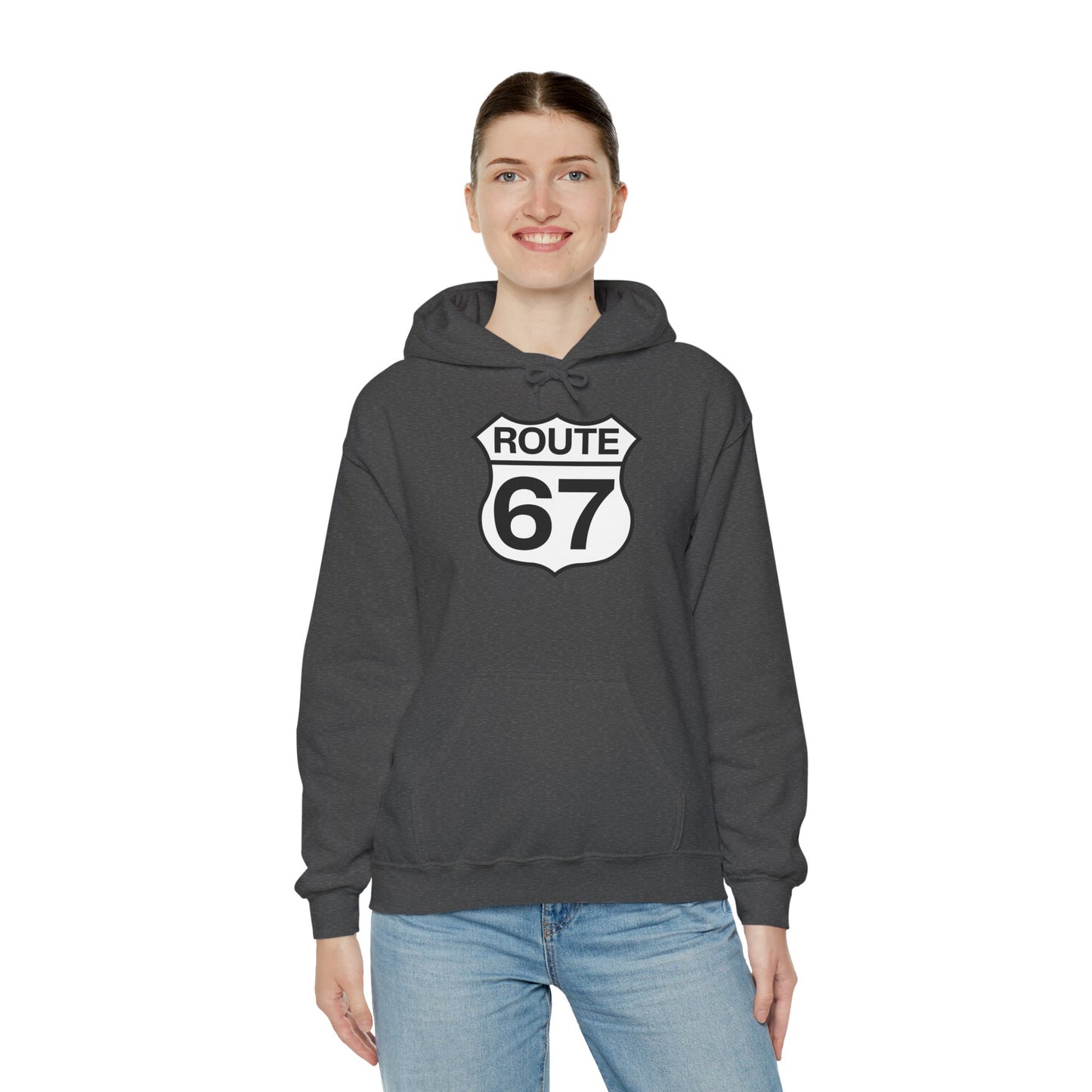 Classic Black & White Route 67 -- Unisex Hoodie