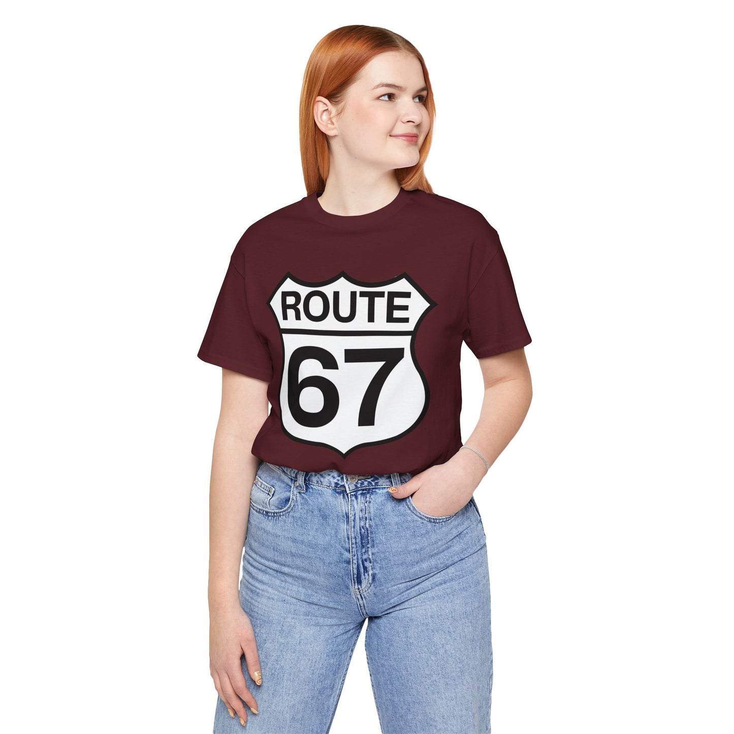 Classic Black & White Route 67 – Unisex Tee