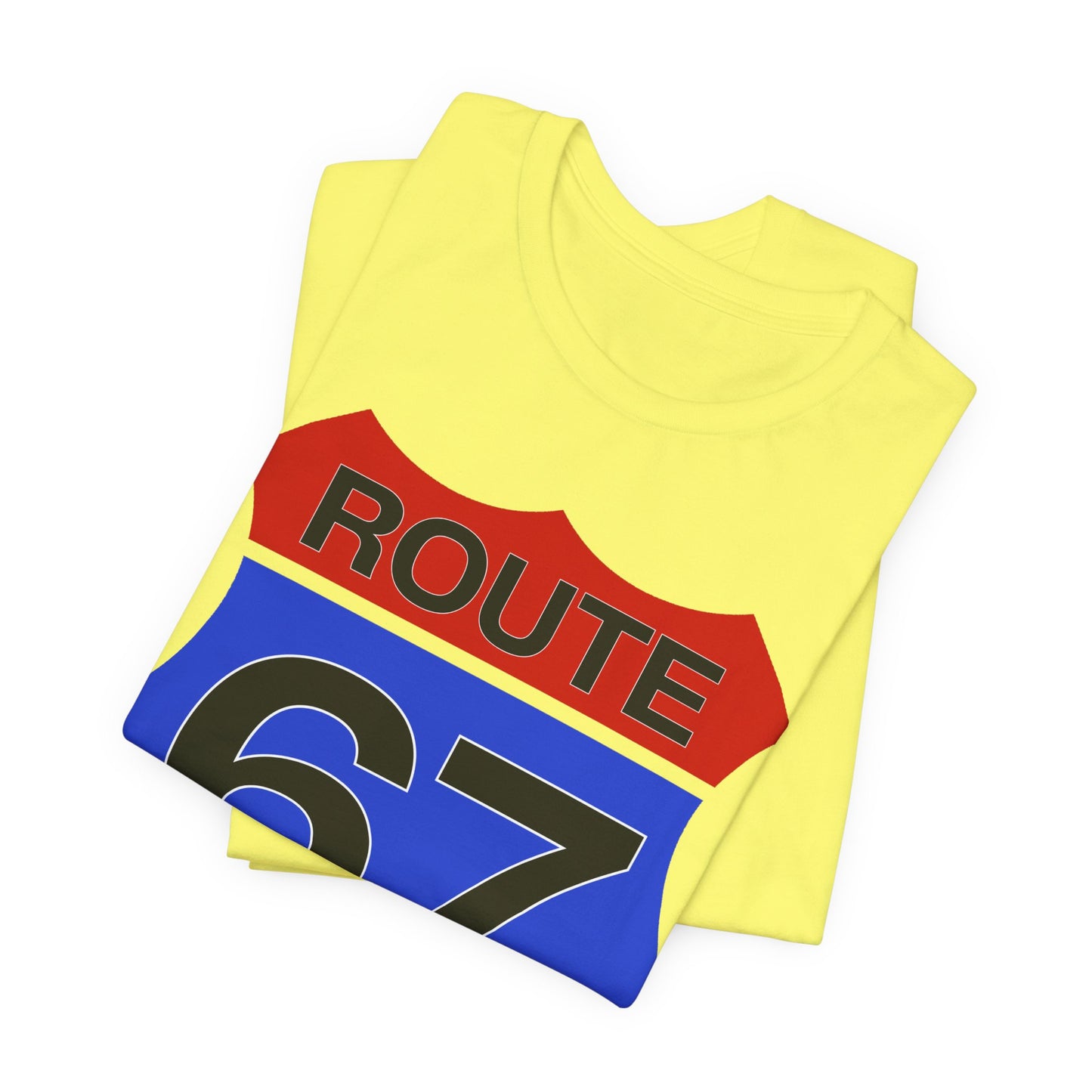 Red & Blue Route 67 – Unisex Tee