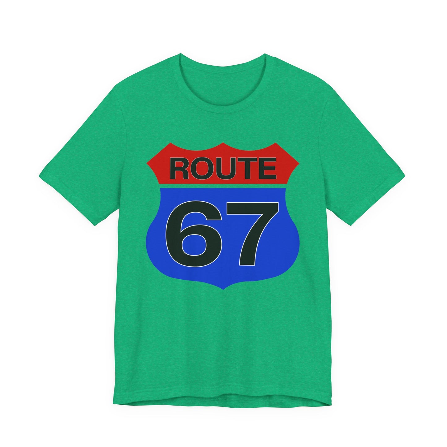 Red & Blue Route 67 – Unisex Tee